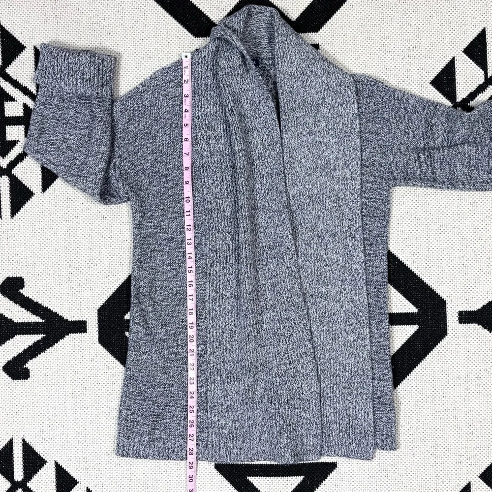 Splendid Briarwood Open Front Wool Bland Knit Cardigan in Marled Gray XS